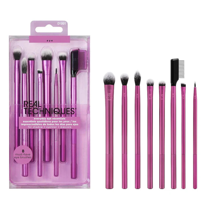 Real Techniques Everyday Eye Essentials 8 Piece Makeup Brush Set