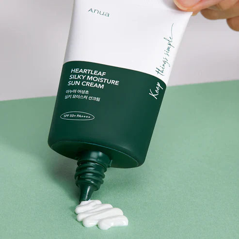 Anua Heartleaf Silky Moisture Sun Cream SPF 50+ PA++++-50ml