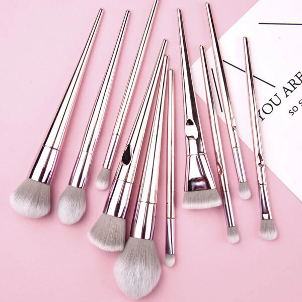 Chrome 10pcs Brushes Set