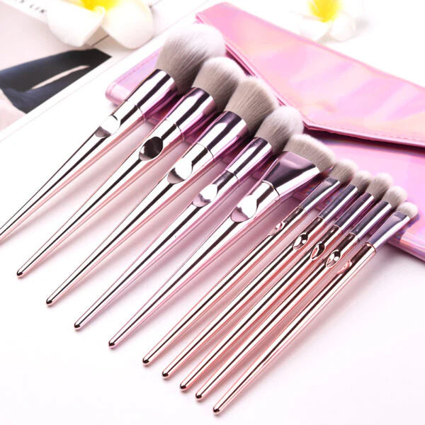 Chrome 10pcs Brushes Set