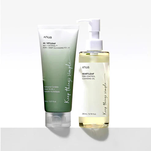 Anua Cleansing Bundle Set Cleansing Oil+Foam Cleanser