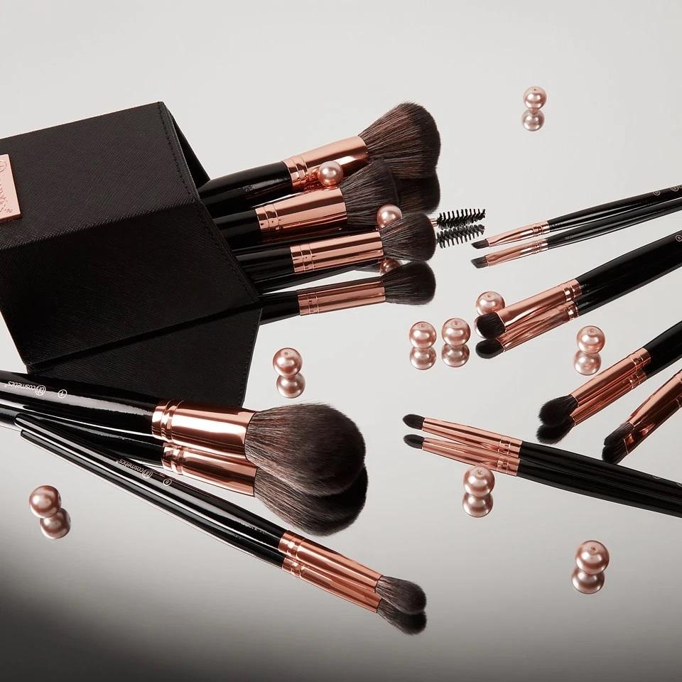 BH Signature Rose Gold 13 Piece Brush Set With Holder