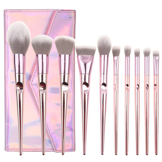 Chrome 10pcs Brushes Set
