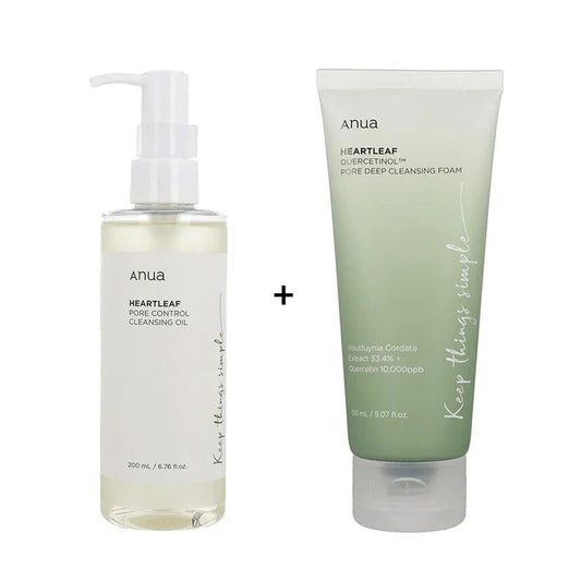 Anua Cleansing Bundle Set Cleansing Oil+Foam Cleanser