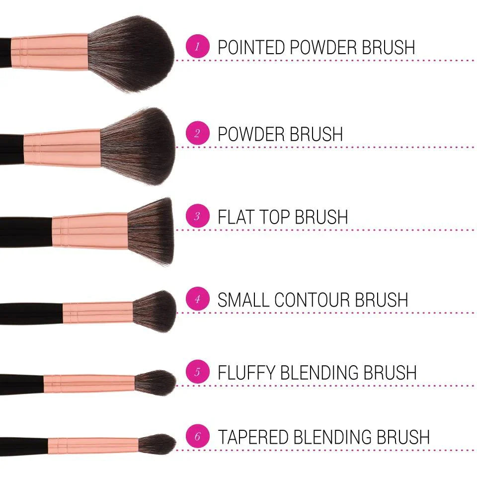BH Signature Rose Gold 13 Piece Brush Set With Holder
