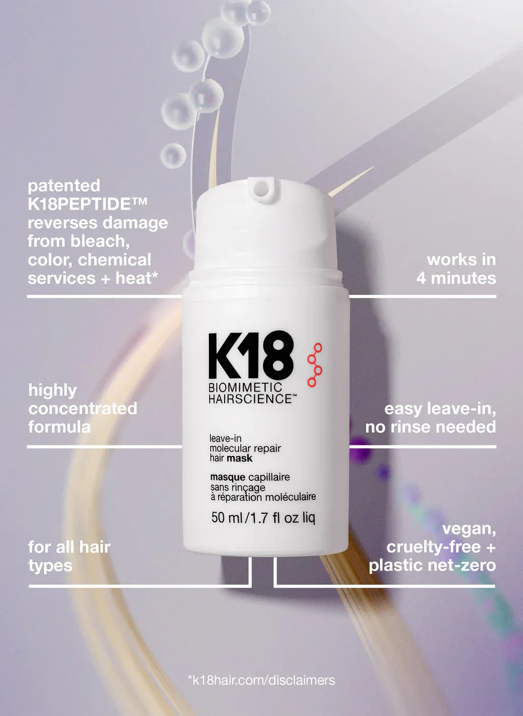 K18 Leave-In Molecular Repair Hair Mask-50ml